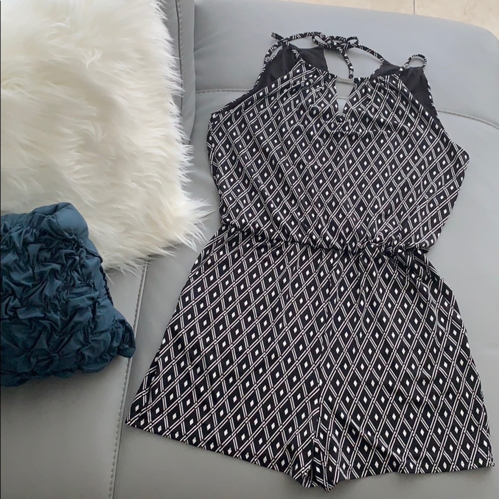 WHBM Geo Romper NWOT